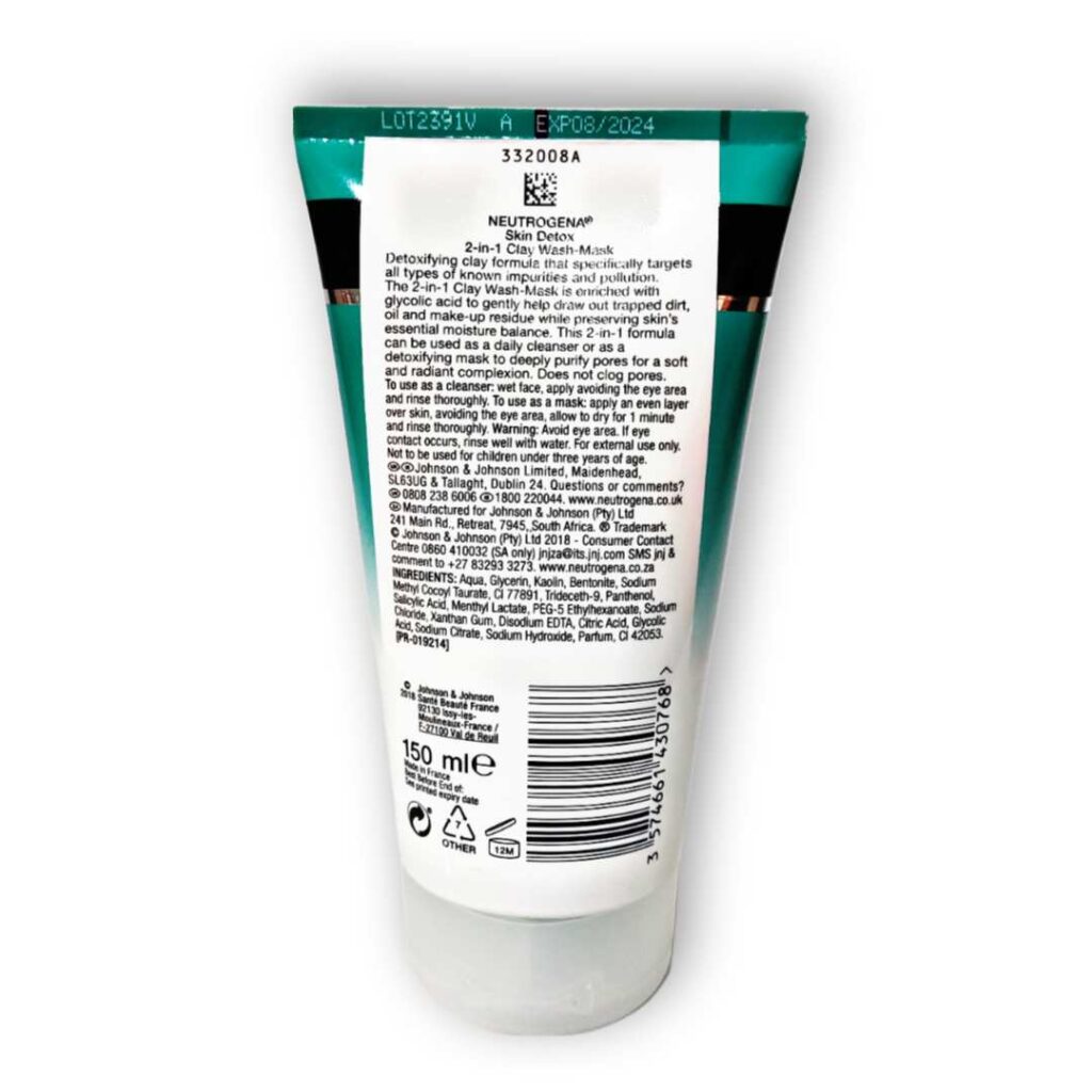 ماسک و شوینده سم زدای نوتروژینا