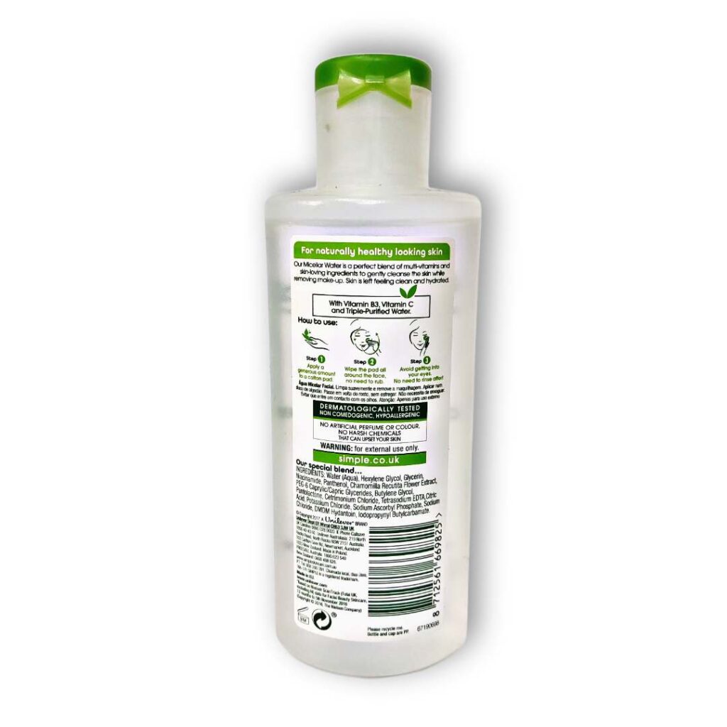 میسلار واتر آبرسان انواع پوست سیمپل