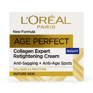 کرم شب ضدچروک لورآل ایج پرفکت Collagen Expert حجم 50 میل