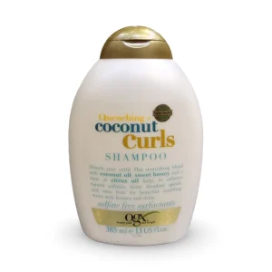 شامپو نارگیل اوجی ایکس Ogx مراقبتی موهای فر حجم 385 میل