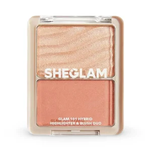 رژگونه و هایلایتر شگلم مدل Glam 101 دوکاره